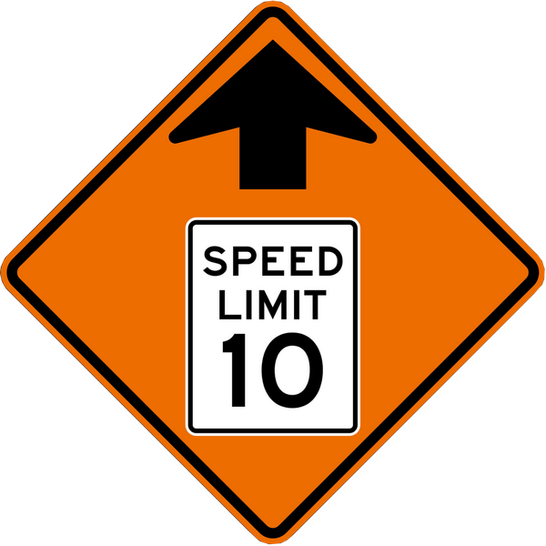 Speed Limit Ahead Roll Up Traffic Safety Sign from Trans Supply.com