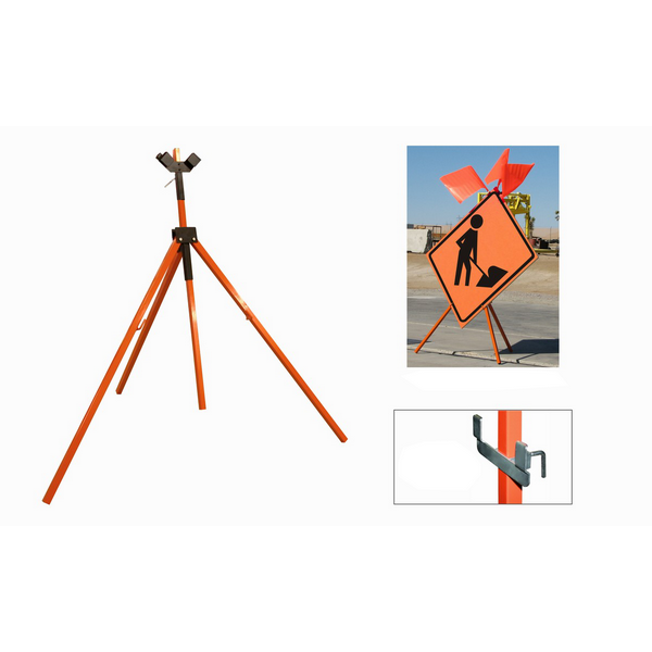 T155 Dicke Tripod Telescoping Sign Stand For Rigid & Roll Up Signs at ...